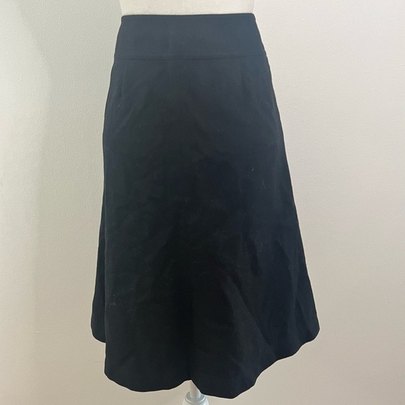 BANANA REPUBLIC Wool Blend Front Button A-Line Skirt - Picture 3 of 4